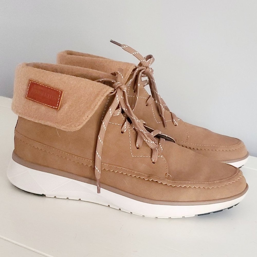 SOLD!!    Pendleton Cuffed Suede Leather Boots
